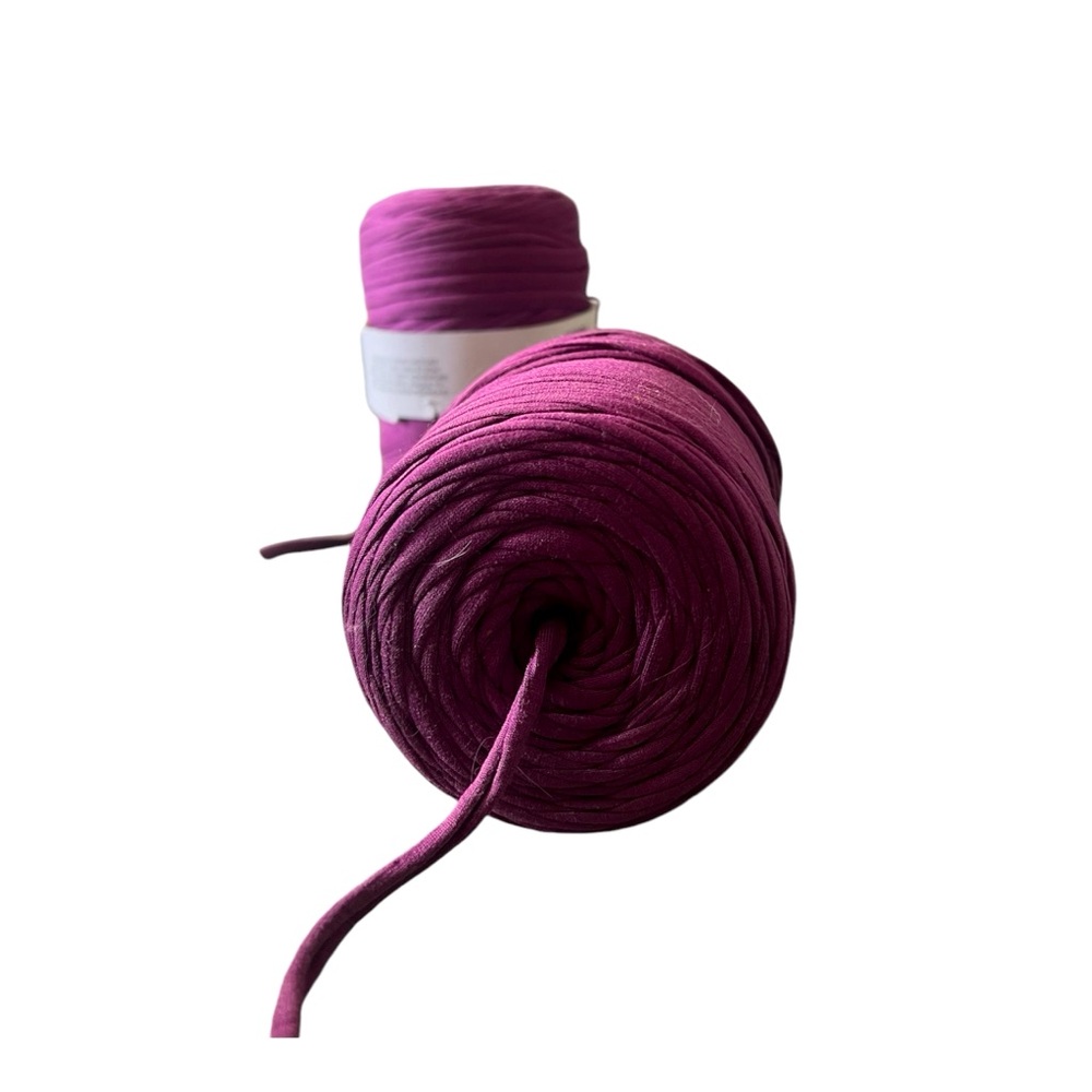 Wool and the Gang Jersey Be Good Yarn – Purple Cotton Jersey Yarn - Picture 3 of 5